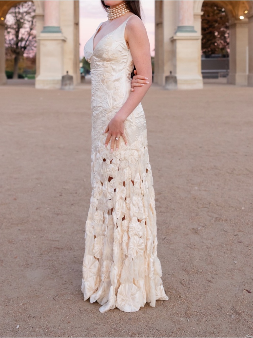 Carlos Miele vintage custom couture ivory bridal wedding dress - Picture 6 of 12